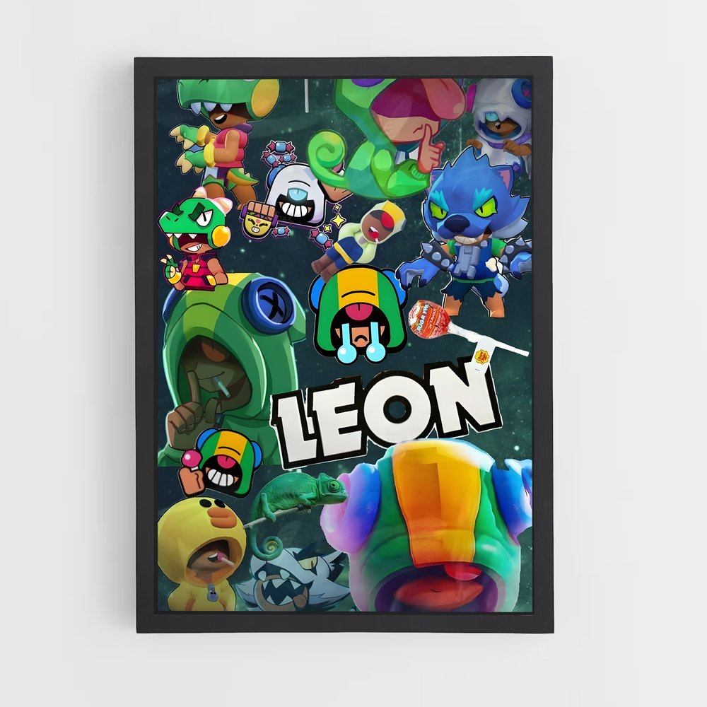 Poster Léon le Brawler – affiche Brawl Star (vue 2)